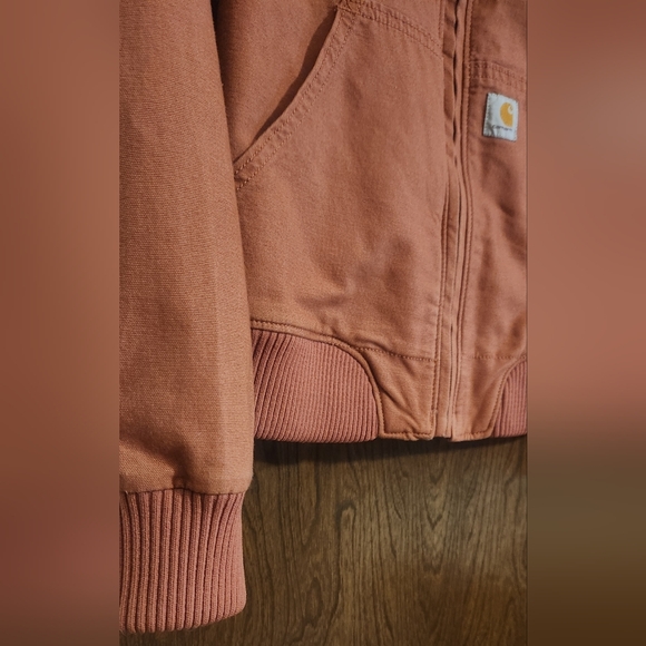 Carhartt Dusty Rose Duck Bomber Jacket, Women's Sz L - Picture 5 of 6